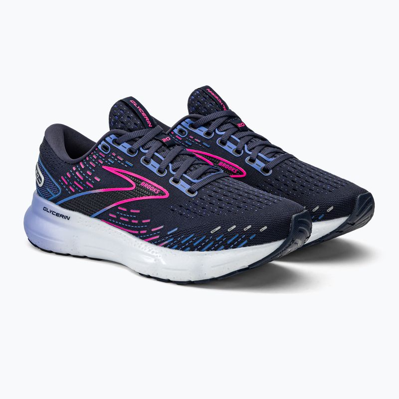 Brooks Glycerin 20 scarpe da corsa da donna peacoat/blu/rosa 6