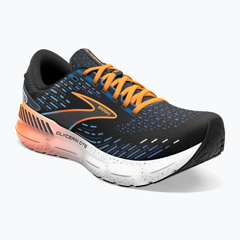 Scarpe da corsa da uomo Brooks Glycerin GTS 20 nero/blu classico/arancio 11