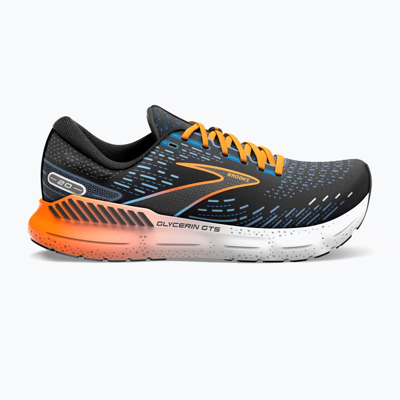 Scarpe da corsa da uomo Brooks Glycerin GTS 20 nero/blu classico/arancio 12