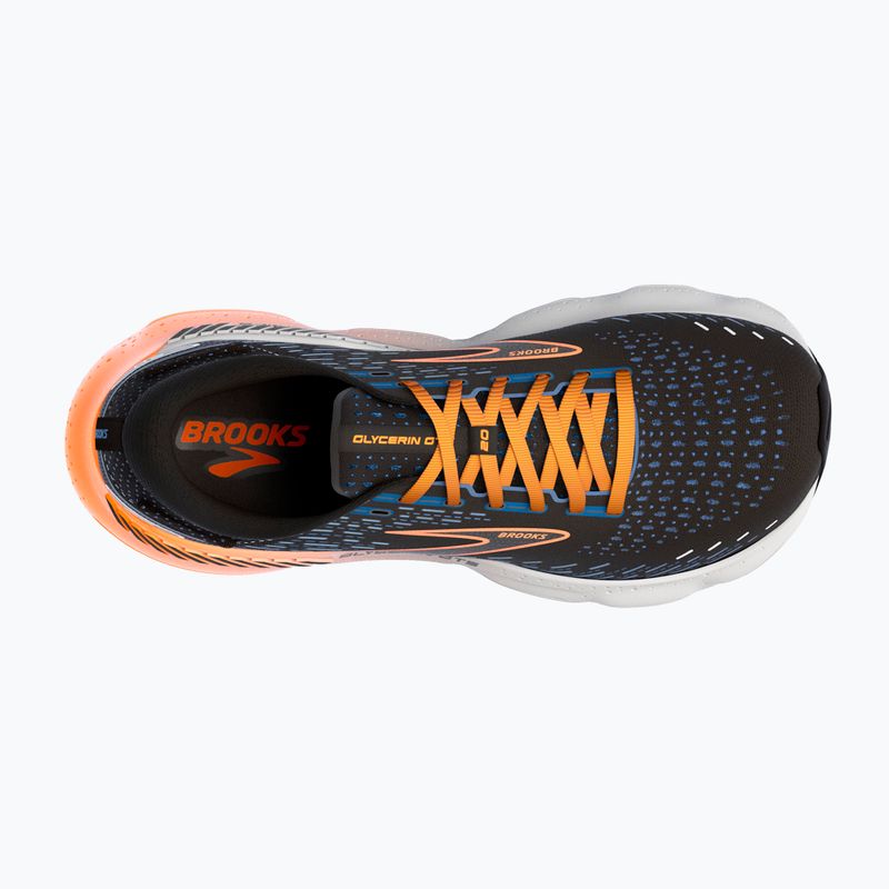 Scarpe da corsa da uomo Brooks Glycerin GTS 20 nero/blu classico/arancio 14