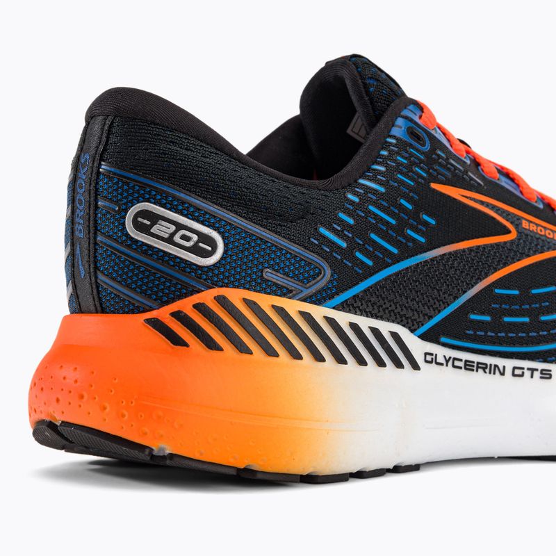 Scarpe da corsa da uomo Brooks Glycerin GTS 20 nero/blu classico/arancio 9