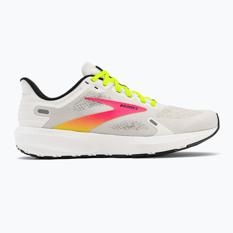 Brooks Launch 9 bianco/rosa/nightlife scarpe da corsa da uomo 2