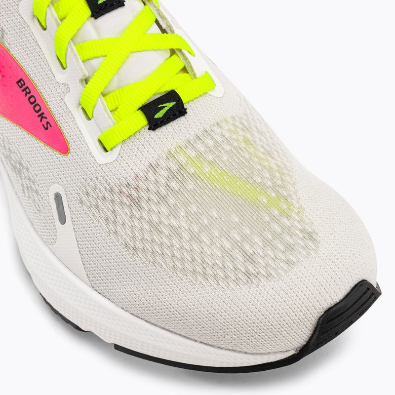 Brooks Launch 9 bianco/rosa/nightlife scarpe da corsa da uomo 8