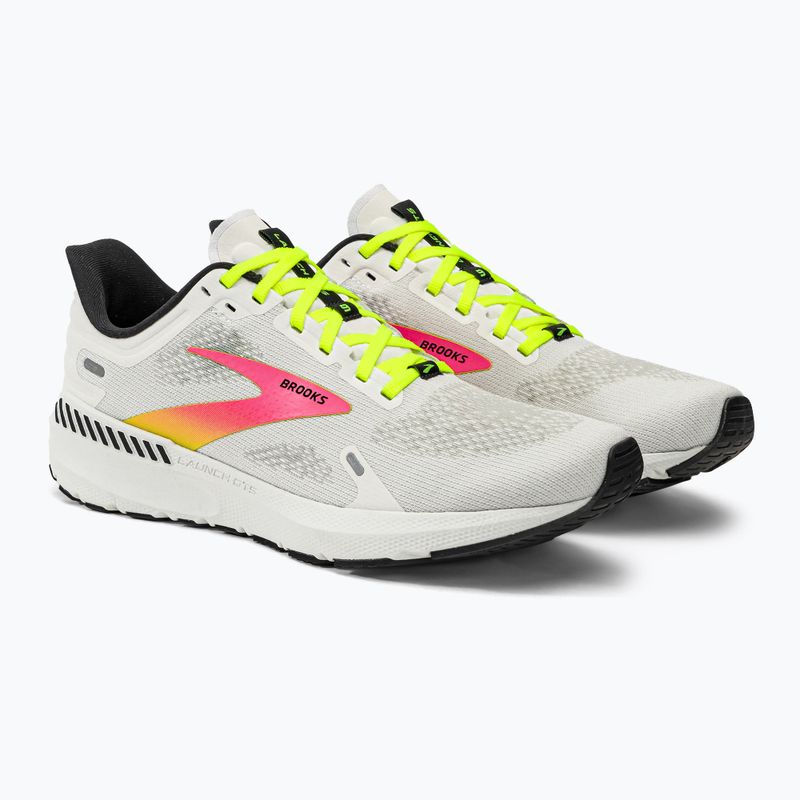 Brooks Launch GTS 9 bianco/rosa/notte, scarpe da corsa da uomo 5