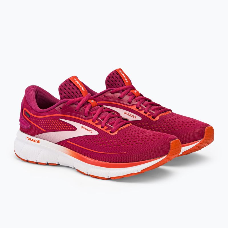 Brooks Trace 2 scarpe da corsa da donna sangria/rosso/rosa 4
