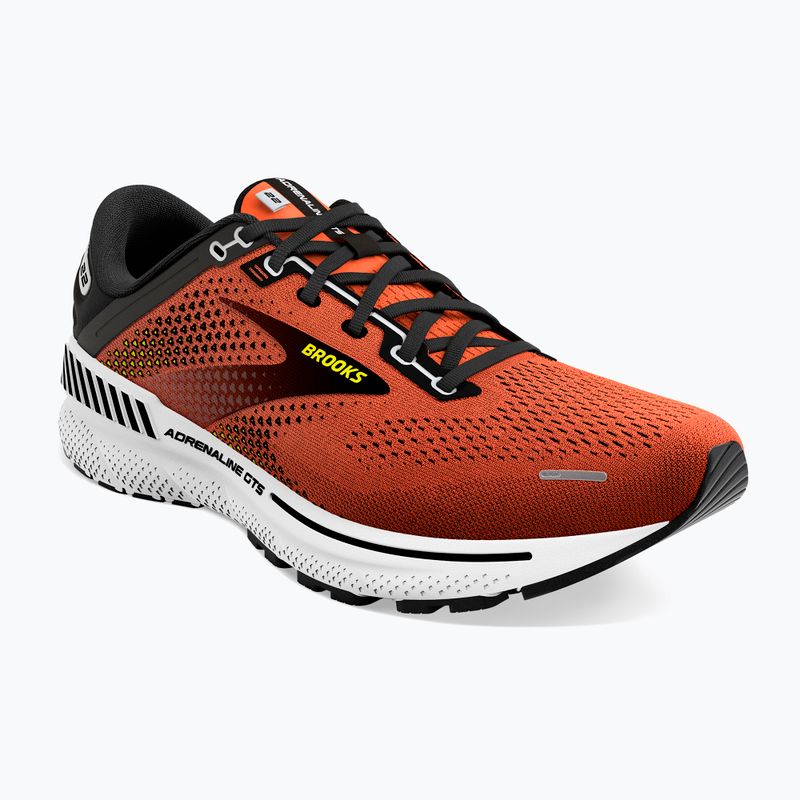 Brooks Adrenaline GTS 22 arancione/nero/bianco scarpe da corsa da uomo 10