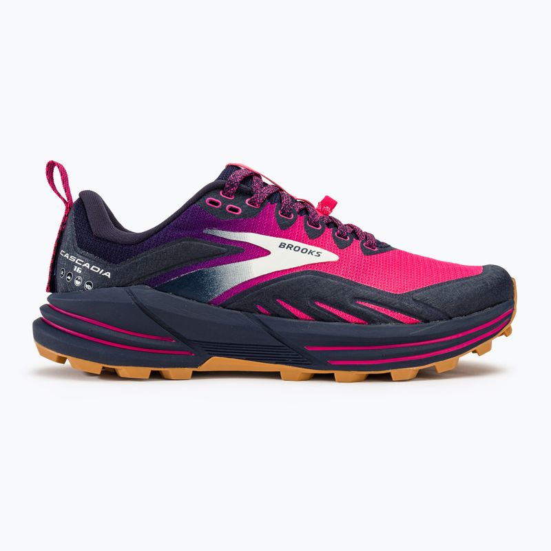 Brooks Cascadia 16 scarpe da corsa da donna peacoat/rosa/biscotto 2