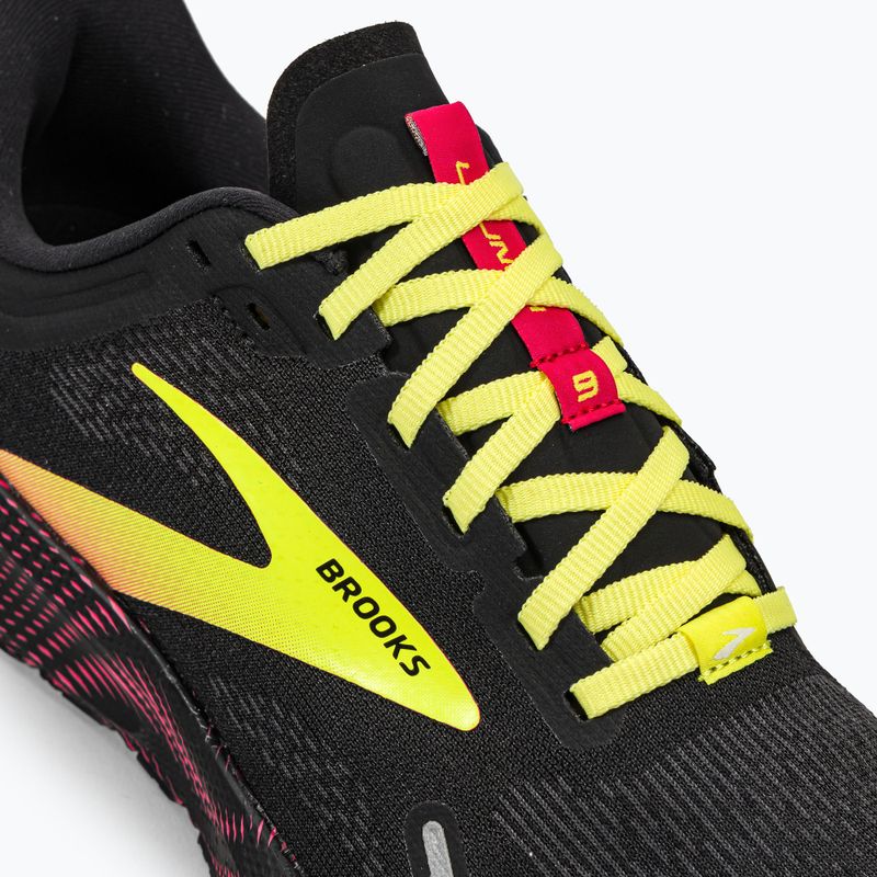 Brooks Launch 9 scarpe da corsa uomo nero/rosa/giallo 9