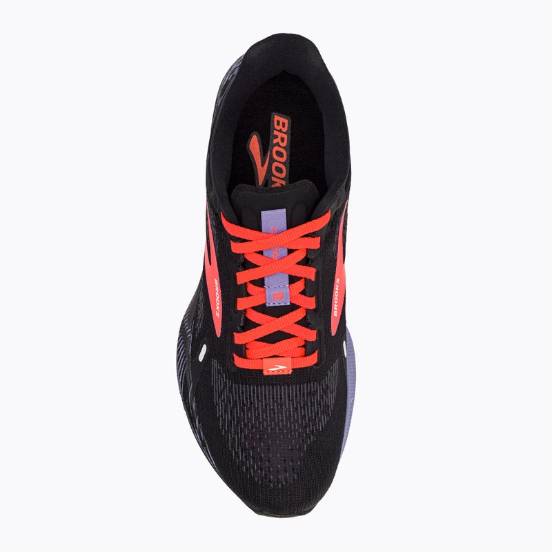 Scarpe da corsa da donna Brooks Launch 9 nero/corallo/viola 6