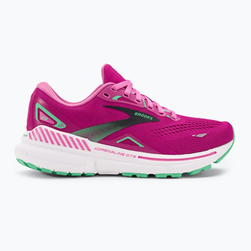 Scarpe da corsa da donna Brooks Adrenaline GTS 23 rosa/fucsia festival/nero 2