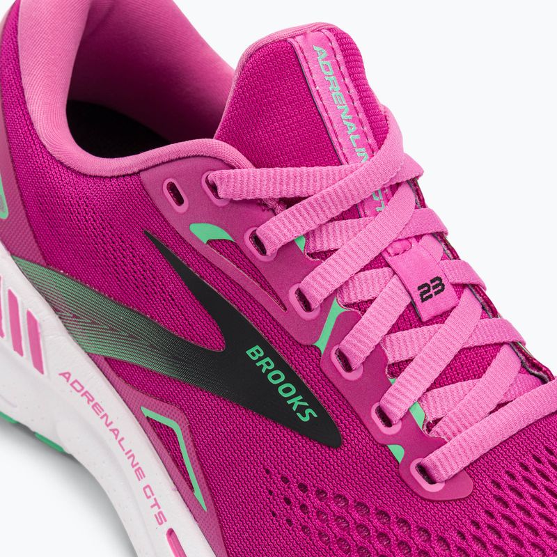 Scarpe da corsa da donna Brooks Adrenaline GTS 23 rosa/fucsia festival/nero 8