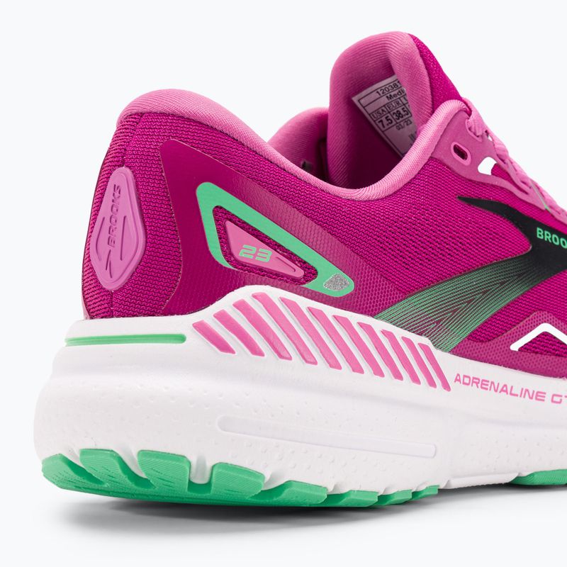 Scarpe da corsa da donna Brooks Adrenaline GTS 23 rosa/fucsia festival/nero 9