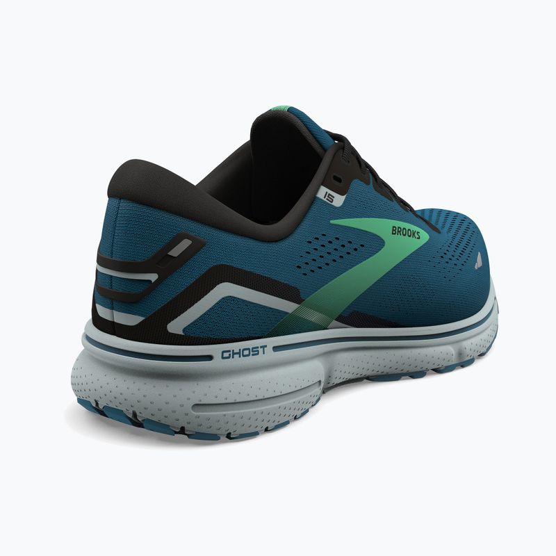Brooks Ghost 15 scarpe da corsa da uomo blu marocchino/nero/bocciolo di primavera 16