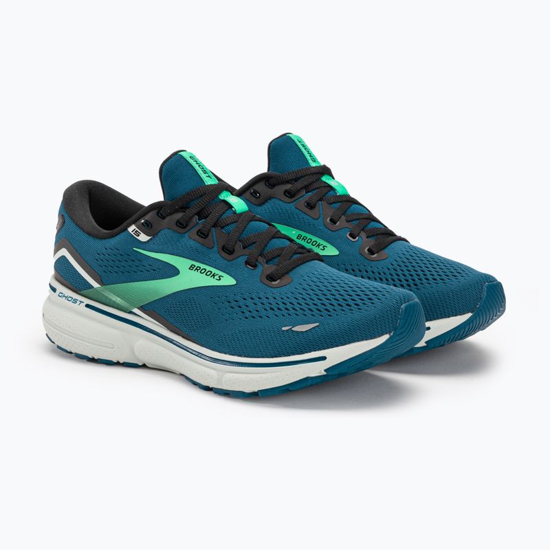 Brooks Ghost 15 scarpe da corsa da uomo blu marocchino/nero/bocciolo di primavera 4