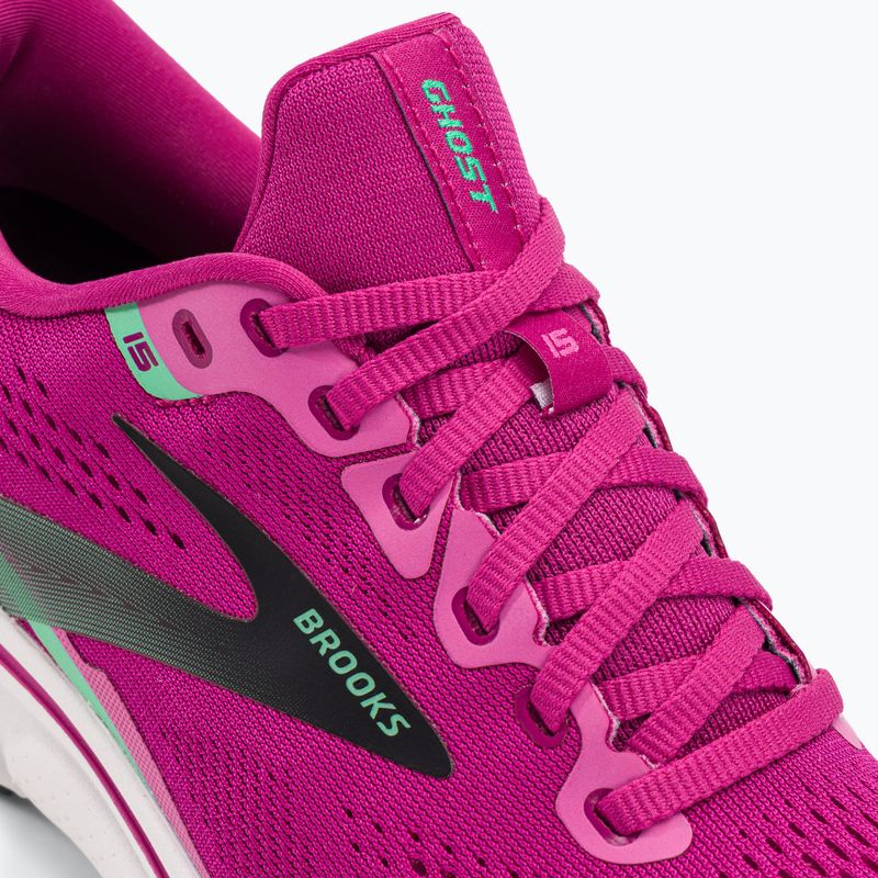 Brooks Ghost 15 scarpe da corsa da donna rosa/fucsia festival/nero 8