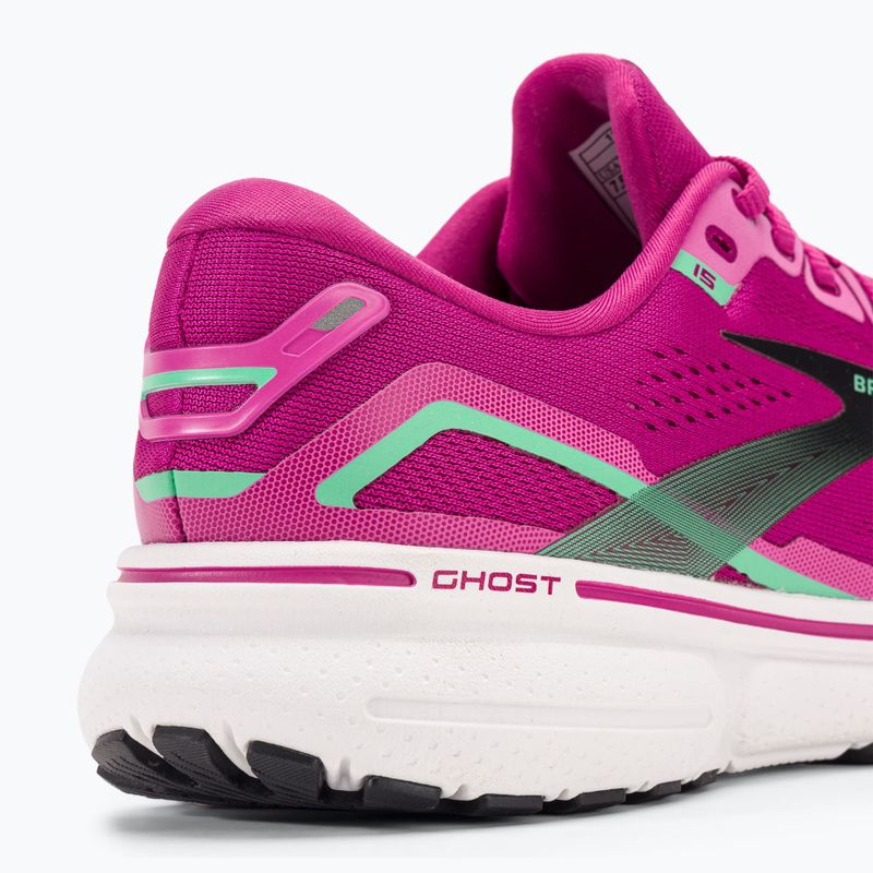 Brooks Ghost 15 scarpe da corsa da donna rosa/fucsia festival/nero 9