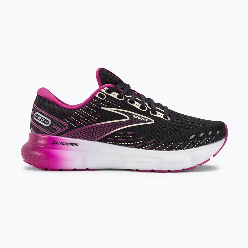 Scarpe da corsa da donna Brooks Glycerin 20 nero/fucsia/lino 2