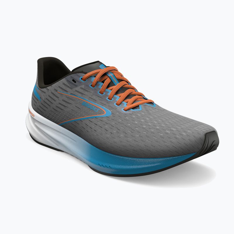 Brooks Hyperion scarpe da corsa uomo grigio/blu atomico/scarlatto 11