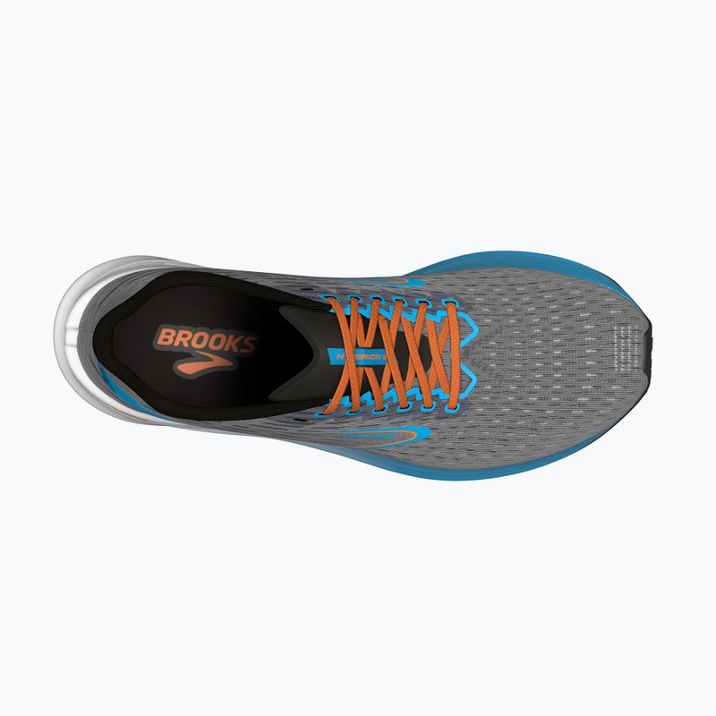 Brooks Hyperion scarpe da corsa uomo grigio/blu atomico/scarlatto 15