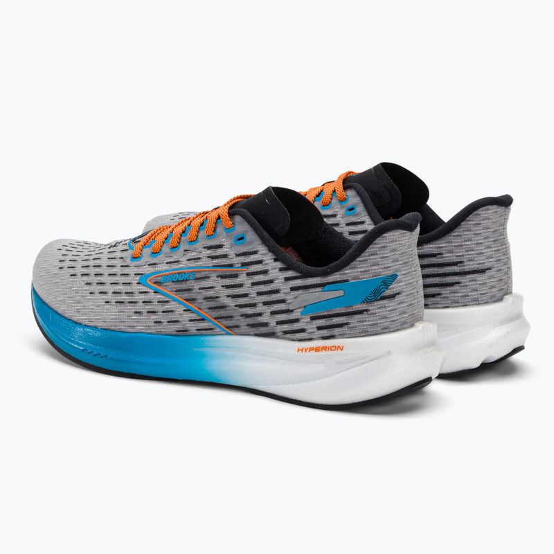 Brooks Hyperion scarpe da corsa uomo grigio/blu atomico/scarlatto 3
