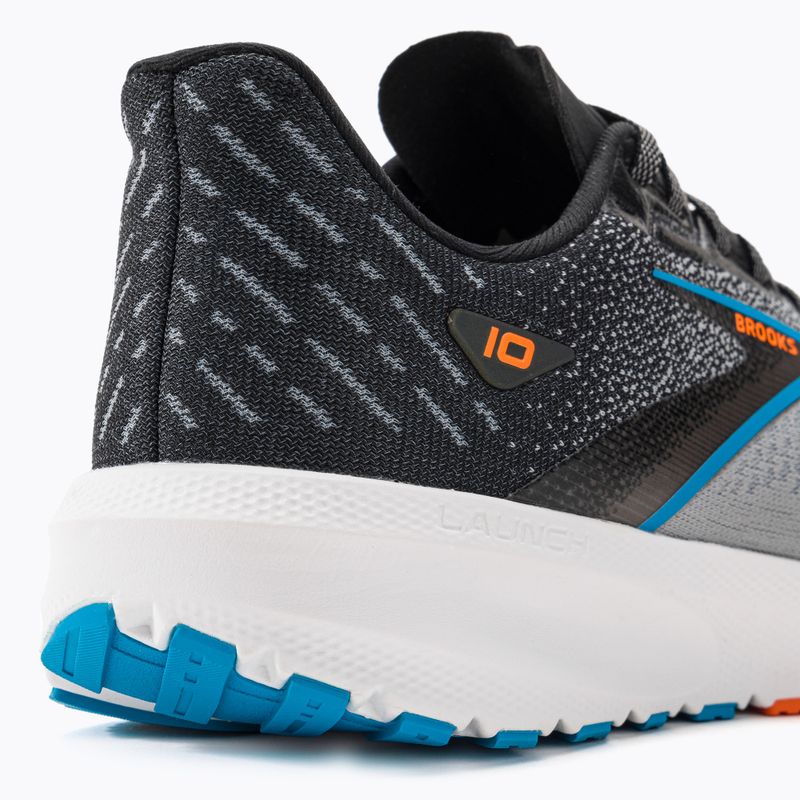 Brooks Launch 10 uomini scarpe da corsa nero / blu atomico / ibis scarlatto 10