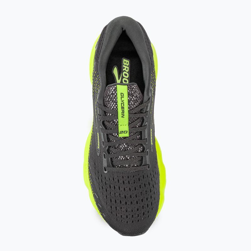 Brooks Glycerin 20 scarpe da corsa uomo nero/pera annerita/bianco 5