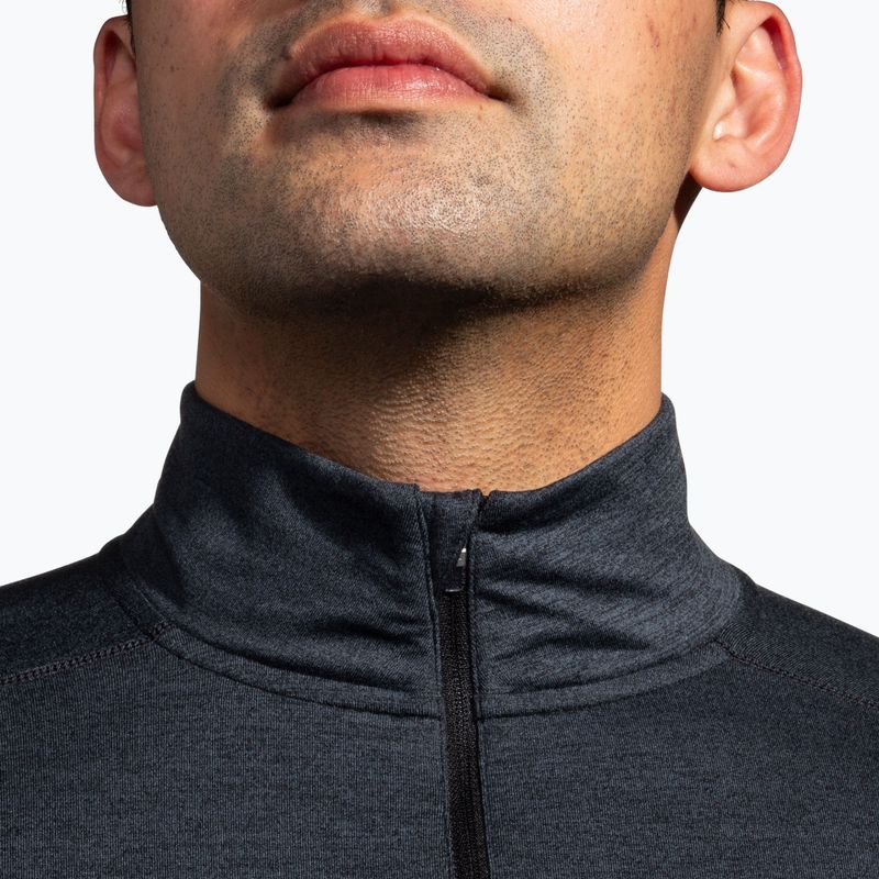 Felpa da corsa Brooks Dash 1/2 Zip 2.0 htr nero Uomo 3