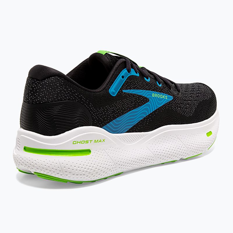 Scarpe da corsa da uomo Brooks Ghost Max nere/atomic blue/jasmine 10