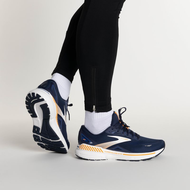 Scarpe da corsa da uomo Brooks Adrenaline GTS 23 peacoat/ultramarina/arancione 2