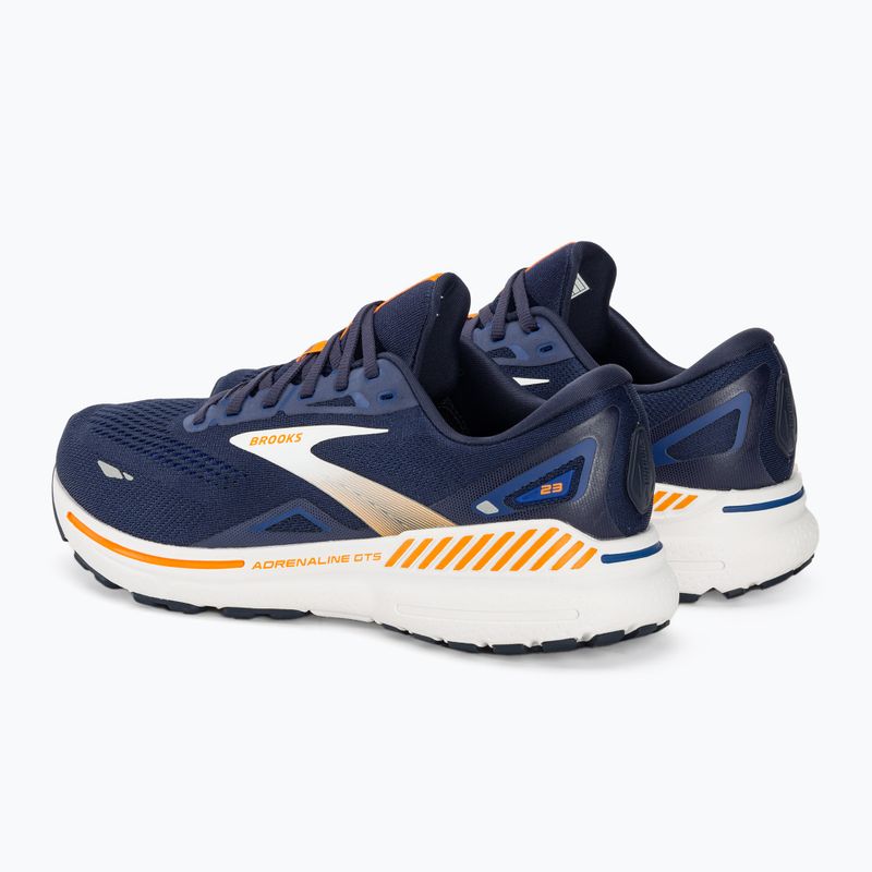 Scarpe da corsa da uomo Brooks Adrenaline GTS 23 peacoat/ultramarina/arancione 4