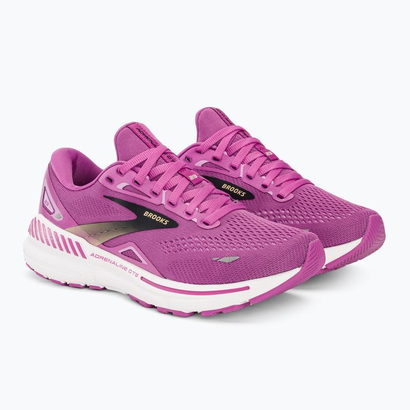 Brooks Adrenaline GTS 23 orchidea/nero/viola scarpe da corsa da donna 5