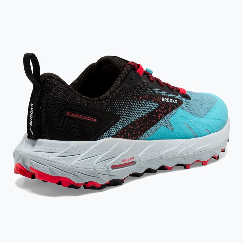 Brooks Cascadia 17 scarpe da corsa da donna blu/ nero/ rosa diva 10