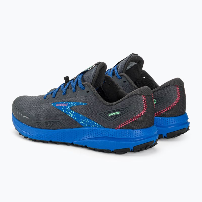 Scarpe da corsa da uomo Brooks Divide 4 ebano/nero/blu vittoria 4