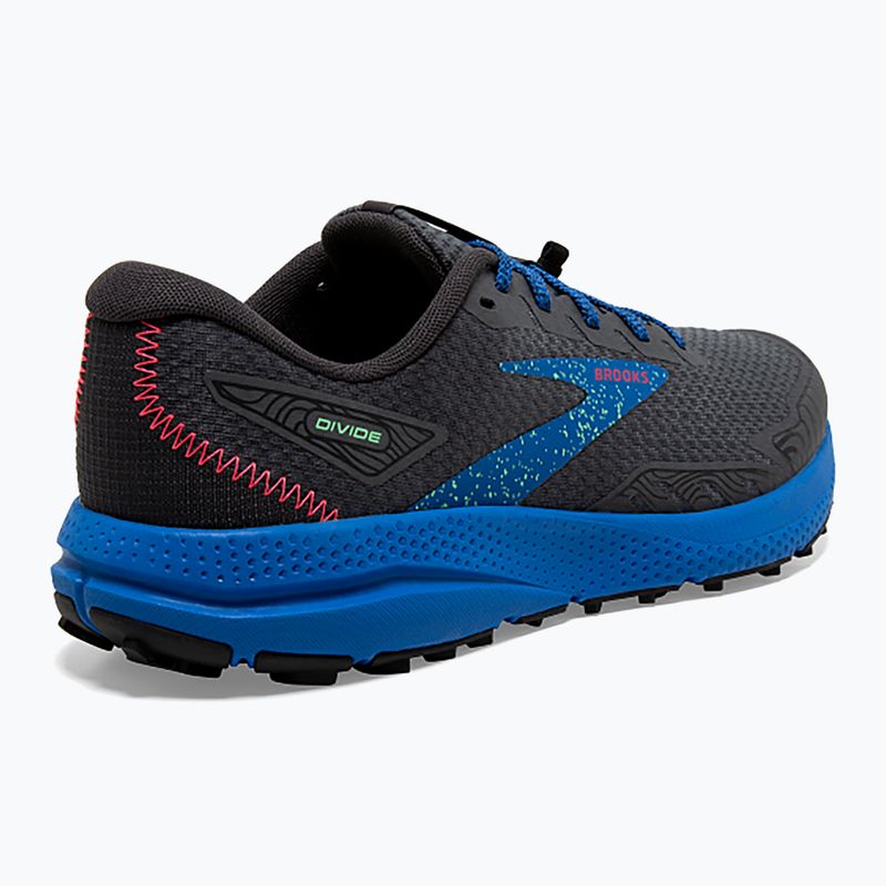 Scarpe da corsa da uomo Brooks Divide 4 ebano/nero/blu vittoria 10