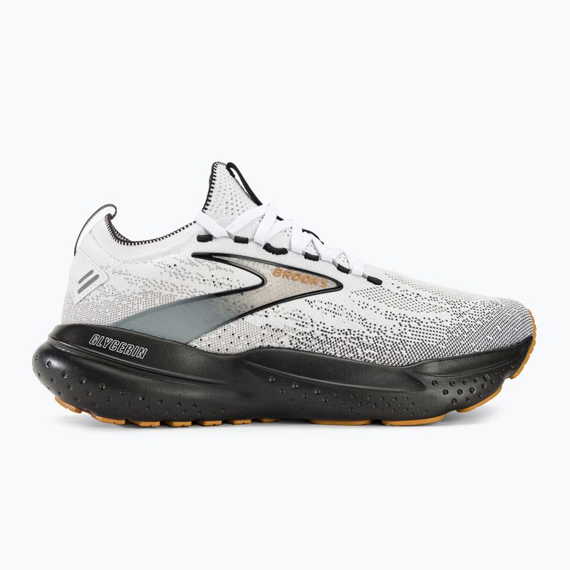 Scarpe da corsa da uomo Brooks Glycerin StealthFit 21 bianche/grigie/nera 3