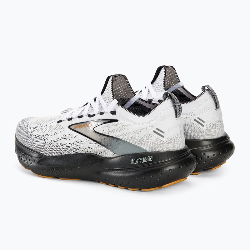 Scarpe da corsa da uomo Brooks Glycerin StealthFit 21 bianche/grigie/nera 4
