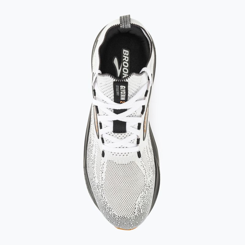 Scarpe da corsa da uomo Brooks Glycerin StealthFit 21 bianche/grigie/nera 7