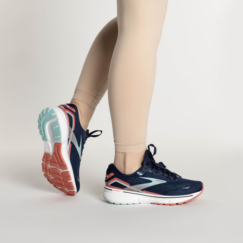 Brooks Ghost 15 scarpe da corsa da donna peacoat/blu canale/rosa 2