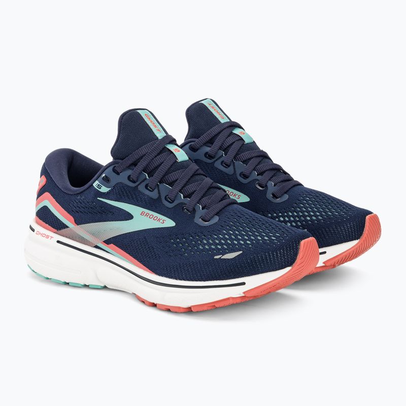 Brooks Ghost 15 scarpe da corsa da donna peacoat/blu canale/rosa 5