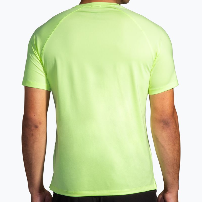 Maglietta da corsa Brooks Atmosphere 2.0 lime/elevate per uomo 2