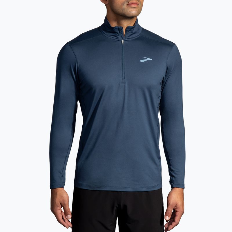 Felpa da corsa Brooks Dash 1/2 Zip 2.0 blu ardesia da uomo