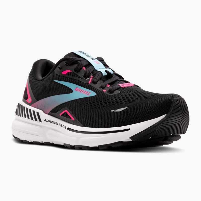 Scarpe da corsa da donna Brooks Adrenaline GTS 23 GTX nero/rockout pink/aqua 8