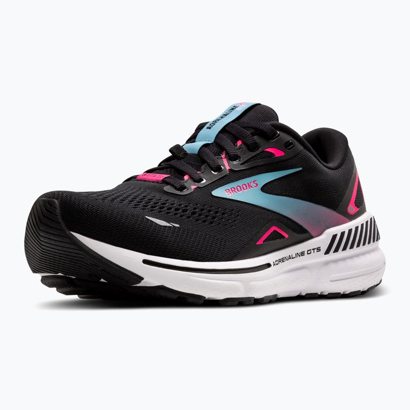 Scarpe da corsa da donna Brooks Adrenaline GTS 23 GTX nero/rockout pink/aqua 12