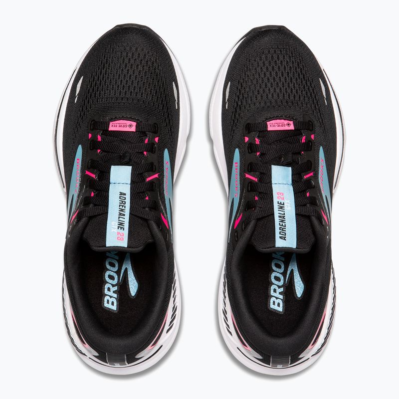 Scarpe da corsa da donna Brooks Adrenaline GTS 23 GTX nero/rockout pink/aqua 14