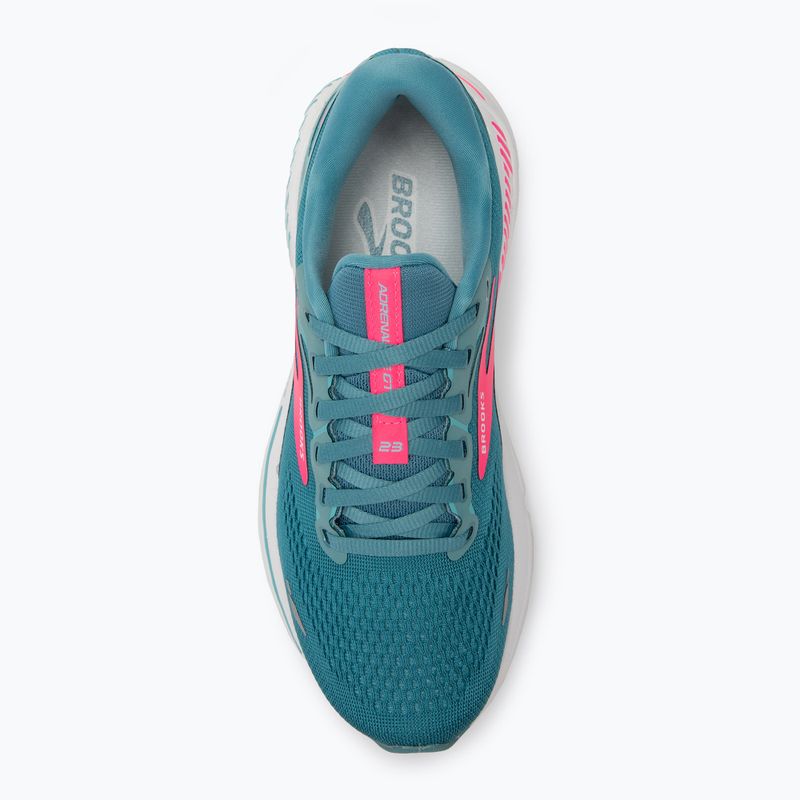 Scarpe da corsa da donna Brooks Adrenaline GTS 23 blu tempesta/rosa/acqua 5