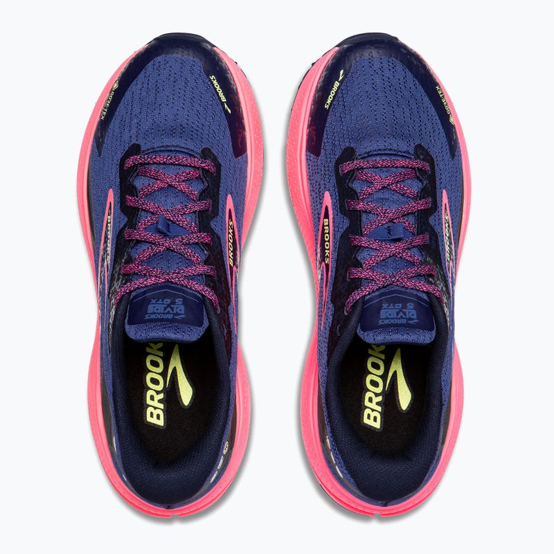 Brooks Divide 5 GTX scarpe da corsa donna grigio blu/rosa/lime 14