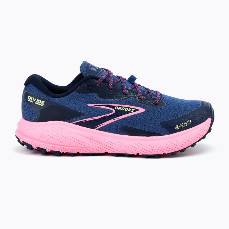 Brooks Divide 5 GTX scarpe da corsa donna grigio blu/rosa/lime 2