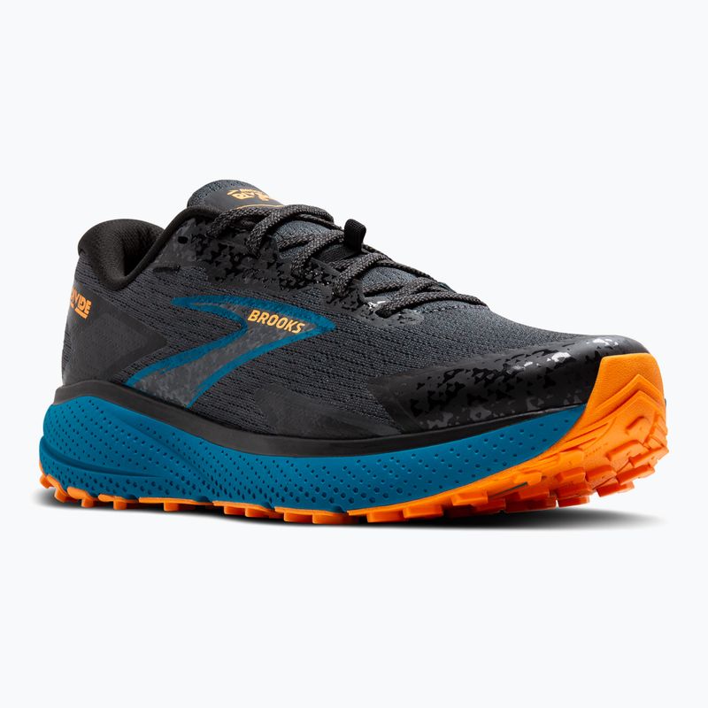 Brooks Divide 5 scarpe da corsa da uomo ebano/zaffiro blu/arancio 8