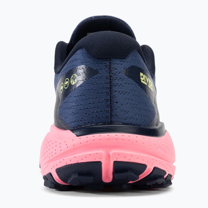 Brooks Divide 5 scarpe da corsa donna grigio blu/rosa/lime 6