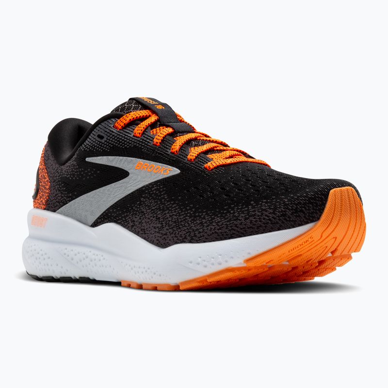 Brooks Ghost 16 scarpe da corsa da uomo nero/arancio/bianco 8